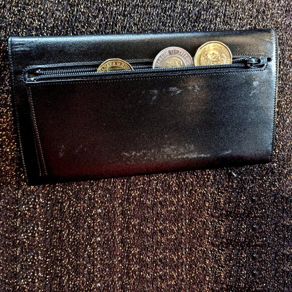 2-Piece Montblanc Unisex Long Wallet/Clutch: 4 Bill Slots, 6CC, Coin Case - Picture 8 of 16